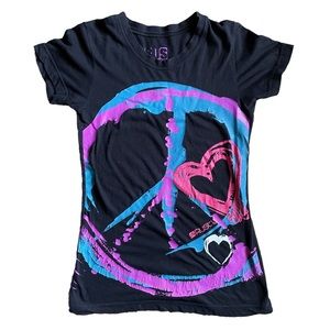Y2K Women's Peace Love T-shirt
